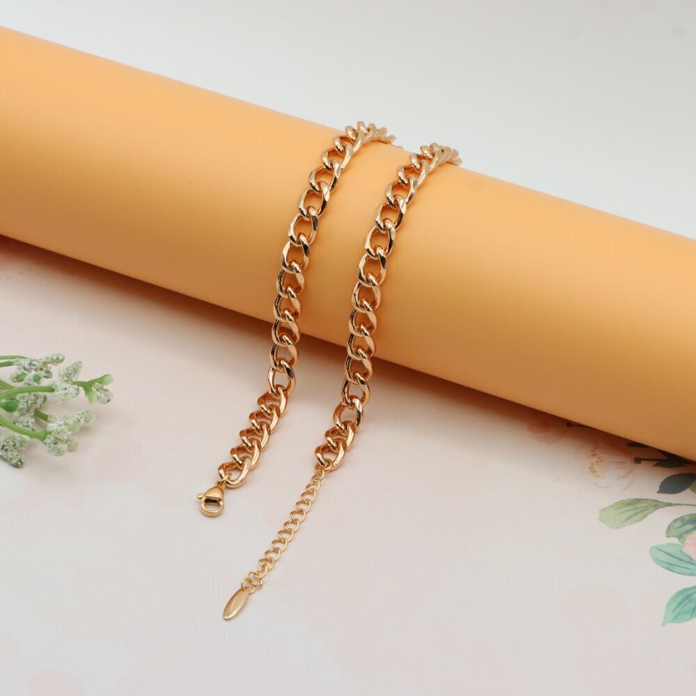 Chunky Heart Pendant Rose Gold Necklace, XPNL0254 - Picture 11 of 12